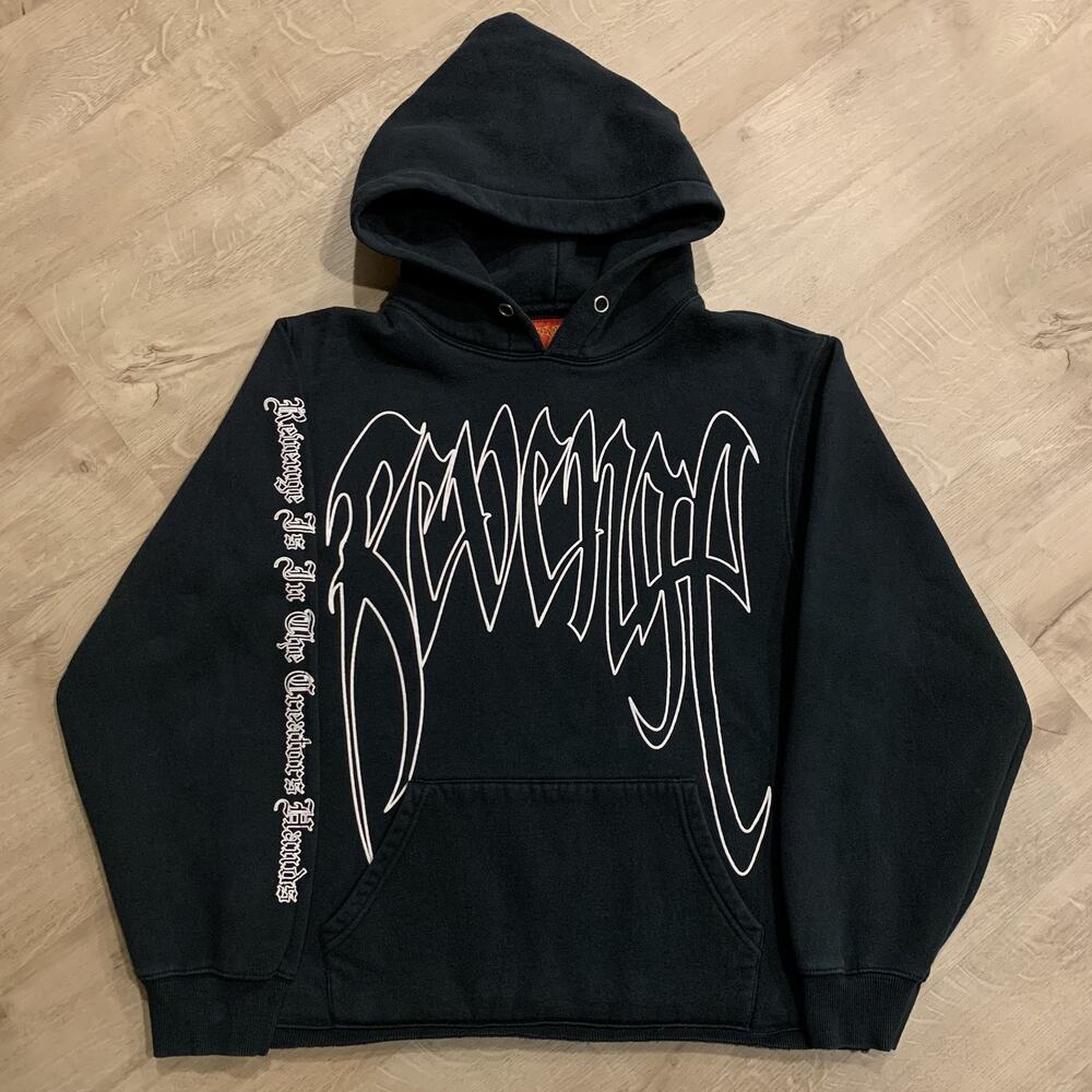 Revenge Kill Outline OG Hoodie Sweatshirt Men's Small S XXXTentacion Black White